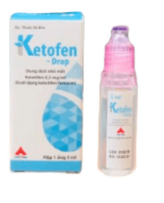 Thuốc nhỏ mắt Ketofen-Drop 0.5mg/ml điều trị viêm kết mạc cấp hoặc mạn tính (ống 5 ml)